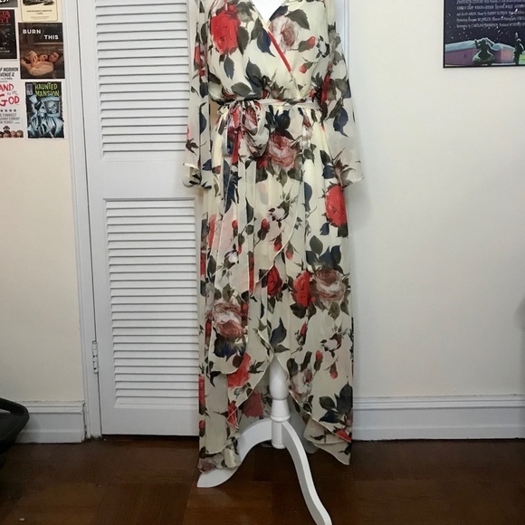 EUC Miss Avenue Flowy Floral Dress - L - Picture 2 of 6